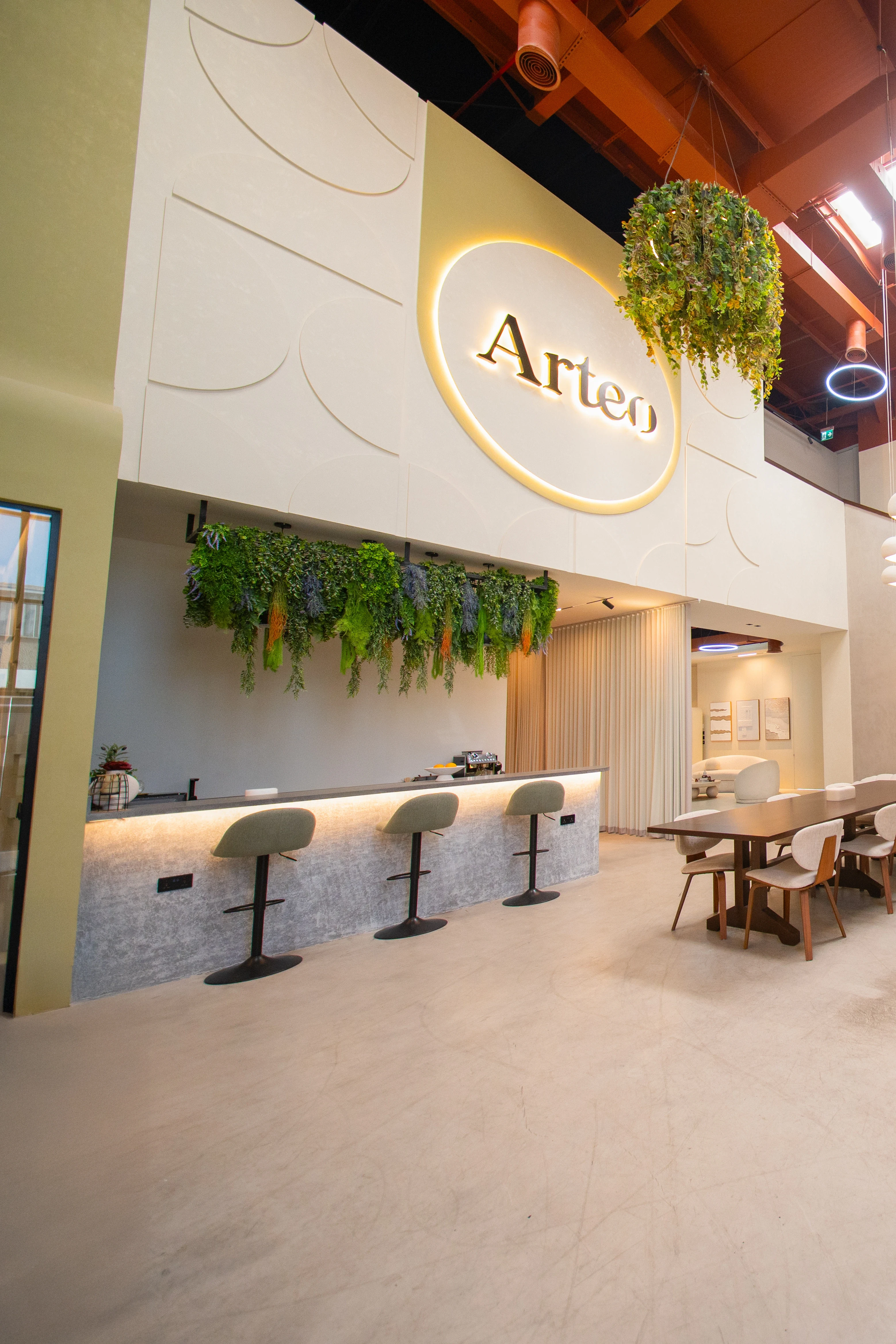 The Arteo members' lounge and barista café in Al Quoz, Dubai